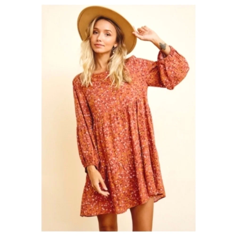 Boho Floral Print Tiered Dress✨️ - Picture 3 of 10